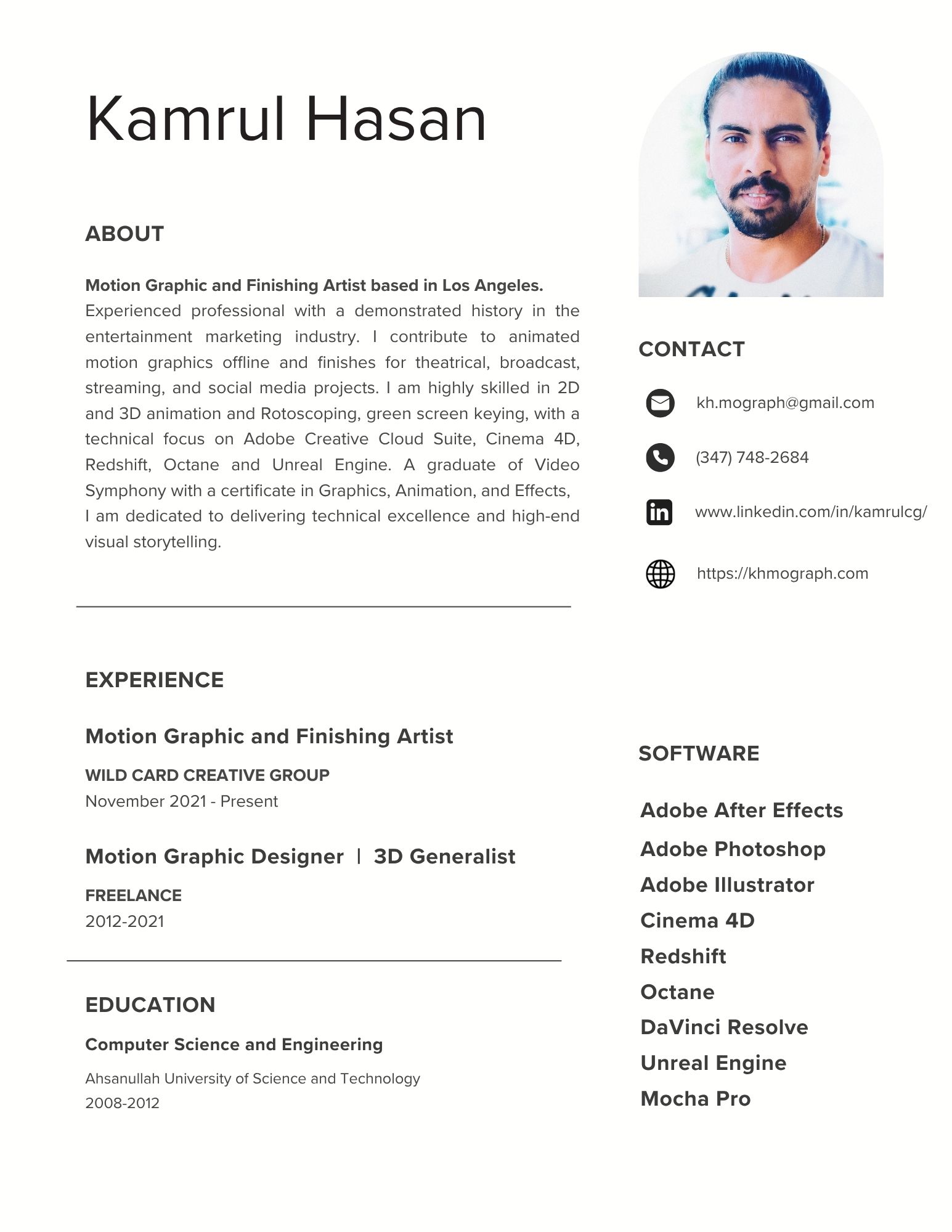 Kamrul Hasan Resume